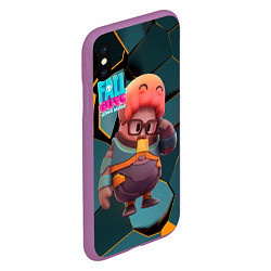 Чехол iPhone XS Max матовый Fall Guys Gordon Freeman, цвет: 3D-фиолетовый — фото 2