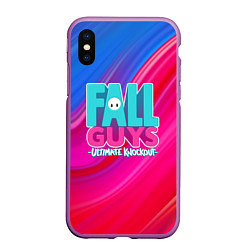 Чехол iPhone XS Max матовый FALL GUYS: Ultimate Knockout, цвет: 3D-фиолетовый