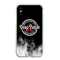 Чехол iPhone XS Max матовый Deep Purple, цвет: 3D-салатовый