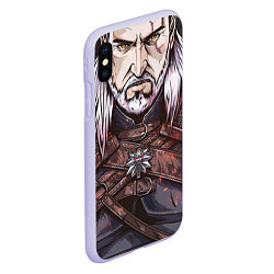 Чехол iPhone XS Max матовый The Witcher, Geralt, Ведьмак,, цвет: 3D-светло-сиреневый — фото 2