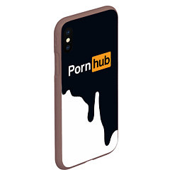 Чехол iPhone XS Max матовый Pornhub, цвет: 3D-коричневый — фото 2