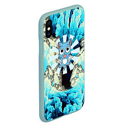 Чехол iPhone XS Max матовый Fairy Tail, цвет: 3D-мятный — фото 2