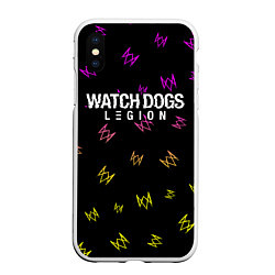 Чехол iPhone XS Max матовый WATCH DOGS LEGION ВОТЧ ДОГС, цвет: 3D-белый