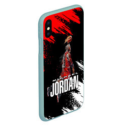 Чехол iPhone XS Max матовый MICHAEL JORDAN, цвет: 3D-мятный — фото 2