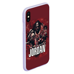 Чехол iPhone XS Max матовый MICHAEL JORDAN, цвет: 3D-светло-сиреневый — фото 2