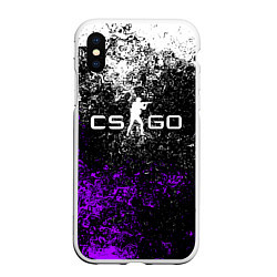 Чехол iPhone XS Max матовый CS GO, цвет: 3D-белый