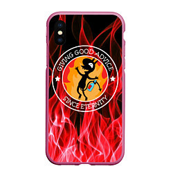 Чехол iPhone XS Max матовый FIRE