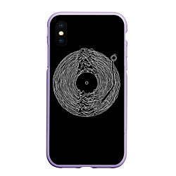 Чехол iPhone XS Max матовый JOY DIVISION, цвет: 3D-светло-сиреневый