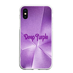 Чехол iPhone XS Max матовый Deep Purple, цвет: 3D-белый