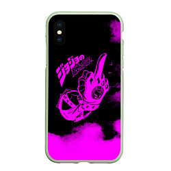 Чехол iPhone XS Max матовый JoJo Bizarre Adventure, цвет: 3D-салатовый