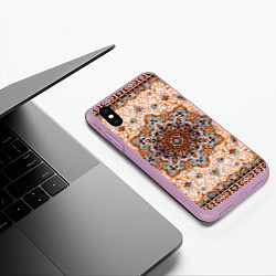 Чехол iPhone XS Max матовый Старый ковер, цвет: 3D-сиреневый — фото 2