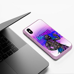 Чехол iPhone XS Max матовый FORTNITE CROW, цвет: 3D-сиреневый — фото 2