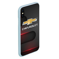 Чехол iPhone XS Max матовый CHEVROLET, цвет: 3D-голубой — фото 2