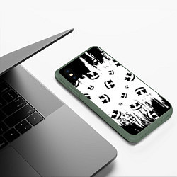 Чехол iPhone XS Max матовый MARSHMELLO МАРШМЕЛЛОУ, цвет: 3D-темно-зеленый — фото 2