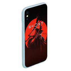 Чехол iPhone XS Max матовый Ghost of Tsushima, цвет: 3D-голубой — фото 2