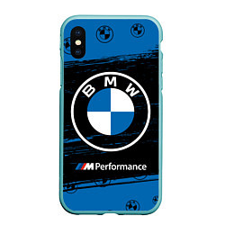 Чехол iPhone XS Max матовый BMW БМВ, цвет: 3D-мятный