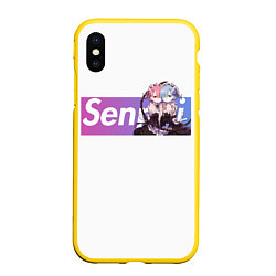 Чехол iPhone XS Max матовый Re:Zero, цвет: 3D-желтый