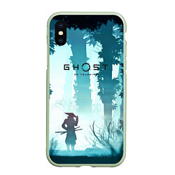 Чехол iPhone XS Max матовый Ghost of Tsushima, цвет: 3D-салатовый
