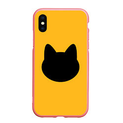 Чехол iPhone XS Max матовый Мордочка коти, цвет: 3D-баблгам