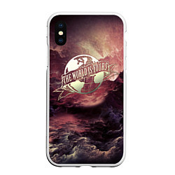 Чехол iPhone XS Max матовый The World Is Yours, цвет: 3D-белый