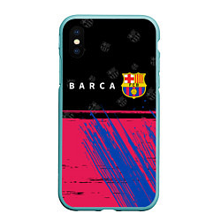 Чехол iPhone XS Max матовый BARCELONA БАРСЕЛОНА, цвет: 3D-мятный