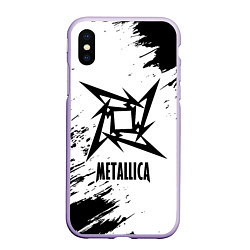 Чехол iPhone XS Max матовый METALLICA МЕТАЛЛИКА, цвет: 3D-светло-сиреневый