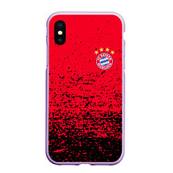 Чехол iPhone XS Max матовый BAYERN MUNCHEN, цвет: 3D-сиреневый