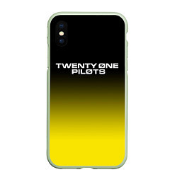 Чехол iPhone XS Max матовый TWENTY ONE PILOTS 21 PILOTS, цвет: 3D-салатовый