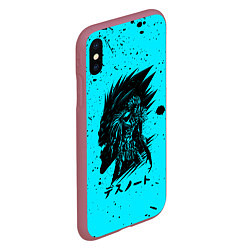 Чехол iPhone XS Max матовый Death Note, цвет: 3D-малиновый — фото 2