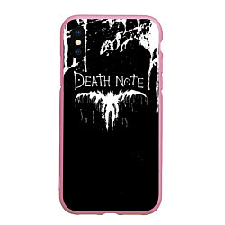 Чехол iPhone XS Max матовый Death Note, цвет: 3D-розовый