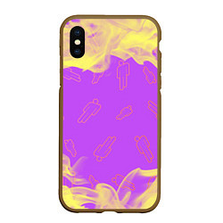 Чехол iPhone XS Max матовый BILLIE EILISH БИЛЛИ АЙЛИШ, цвет: 3D-коричневый