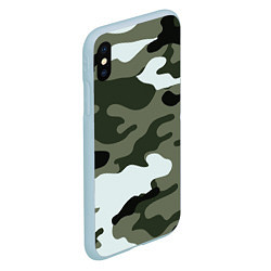 Чехол iPhone XS Max матовый Camouflage 2, цвет: 3D-голубой — фото 2