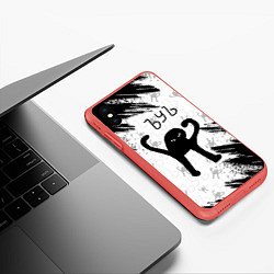 Чехол iPhone XS Max матовый ЪУЪ СЪУКА, цвет: 3D-красный — фото 2