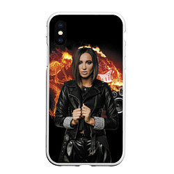 Чехол iPhone XS Max матовый Olga Buzova, цвет: 3D-белый