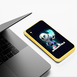 Чехол iPhone XS Max матовый UNDERTALE, цвет: 3D-желтый — фото 2