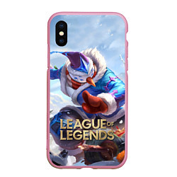 Чехол iPhone XS Max матовый League of Legends МАСТЕР ЙИ, цвет: 3D-розовый