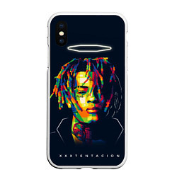 Чехол iPhone XS Max матовый XXXTENTACION, цвет: 3D-белый