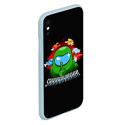 Чехол iPhone XS Max матовый Among Us, цвет: 3D-голубой — фото 2