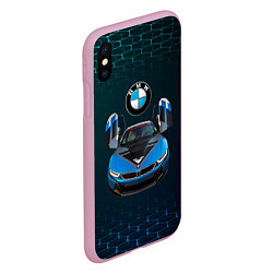 Чехол iPhone XS Max матовый BMW i8 Turbo тюнинговая, цвет: 3D-розовый — фото 2