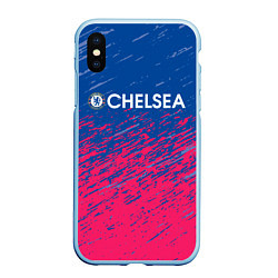 Чехол iPhone XS Max матовый Chelsea Челси, цвет: 3D-голубой