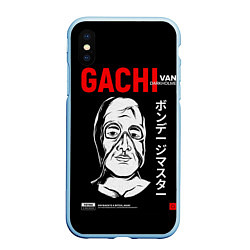 Чехол iPhone XS Max матовый Gachimuchi Van Darkholm, цвет: 3D-голубой