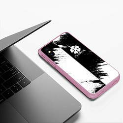 Чехол iPhone XS Max матовый ЧЁРНЫЙ КЛЕВЕР BLACK CLOVER, цвет: 3D-розовый — фото 2