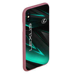 Чехол iPhone XS Max матовый Lexus, цвет: 3D-малиновый — фото 2