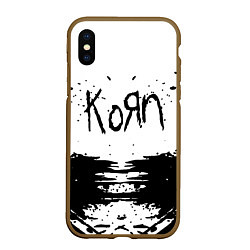 Чехол iPhone XS Max матовый Korn, цвет: 3D-коричневый
