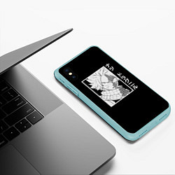 Чехол iPhone XS Max матовый Нацу Драгнил, цвет: 3D-мятный — фото 2