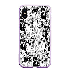 Чехол iPhone XS Max матовый GHOSTEMANE, цвет: 3D-сиреневый