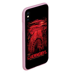 Чехол iPhone XS Max матовый Чернобыль, цвет: 3D-розовый — фото 2