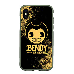 Чехол iPhone XS Max матовый Bendy And The Ink Machine, цвет: 3D-темно-зеленый