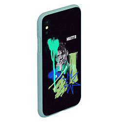 Чехол iPhone XS Max матовый Niletto, цвет: 3D-мятный — фото 2