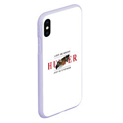 Чехол iPhone XS Max матовый Hunter, цвет: 3D-светло-сиреневый — фото 2